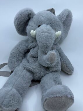Plush Elephant Backpack Toddler Grey Animal Bag Kids Cute Soft
